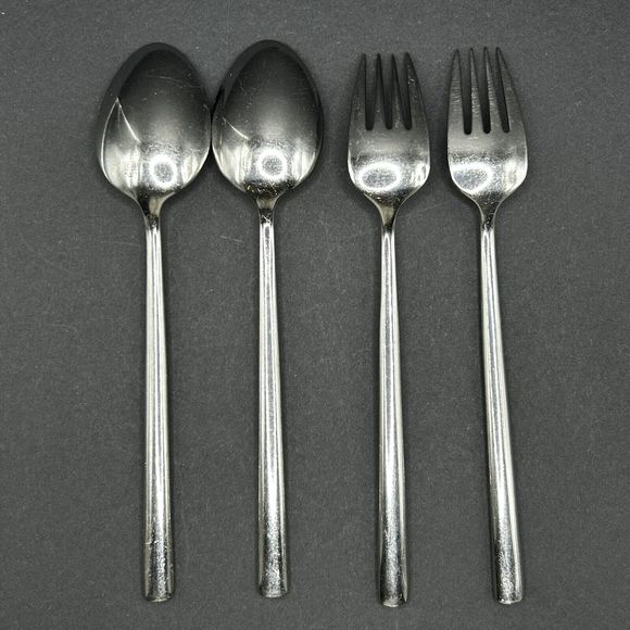 Cambridge Rachel Stainless Flatware Glossy Wide Slant Tip 10 Piece Mixed Lot - Picture 9 of 13